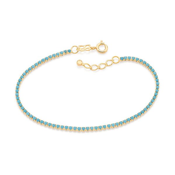 Pulseira Rommanel Riviera Composta Por 77 Cristais De 1,75 Mm Med 20 Cm Ajustável 18 Cm (Joia Licenciada Coleção Ana Hic