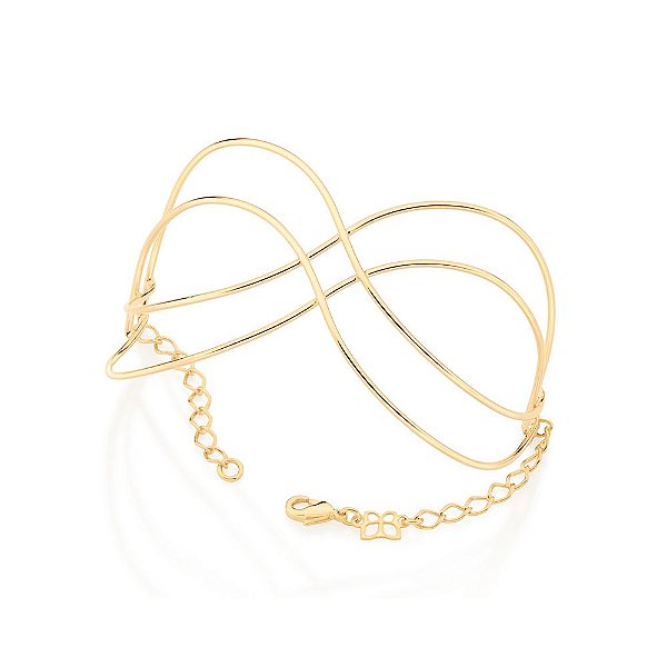 Bracelete Formato Infinito Duplo Med 6 Cm De Diâmetro(Joia Licenciada Cápsula Ss)