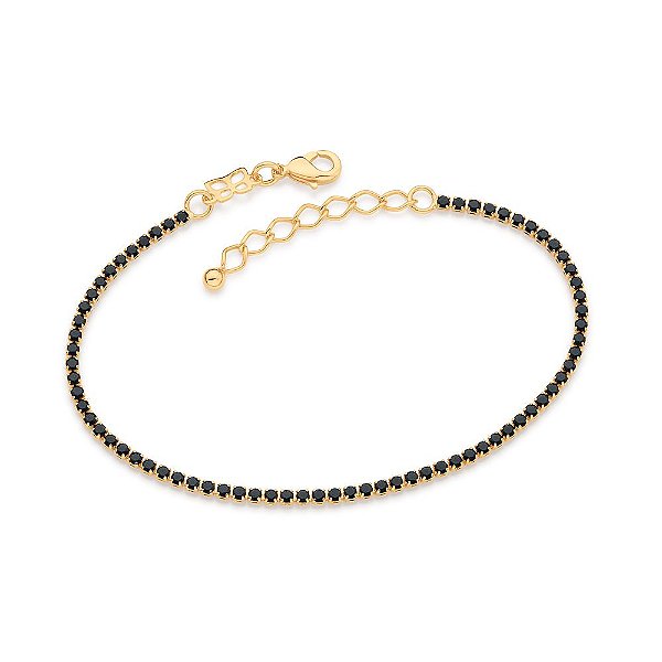 Pulseira Rommanel Riveira Composta Por 70 Cristais Facetados De 1,75 Mm,Med 20 Cm Ajustável 17 Cm (Joia Licenciada Coleç