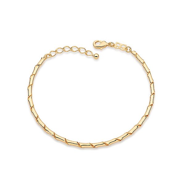 Bracelete Rommanel Formado Por Aro Torcido,Med 6,3 Cm De Diâmetro (Externo)
