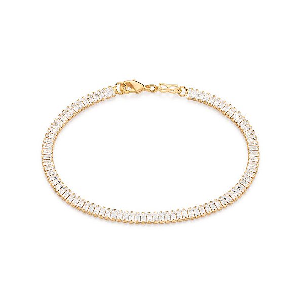 Pulseira Riviera Cravejada Por 83 Zircônias Baguetes De 3Mm,
Med, 17 Cm (Joia Licenciada Coleção Giovanna Antonelli)