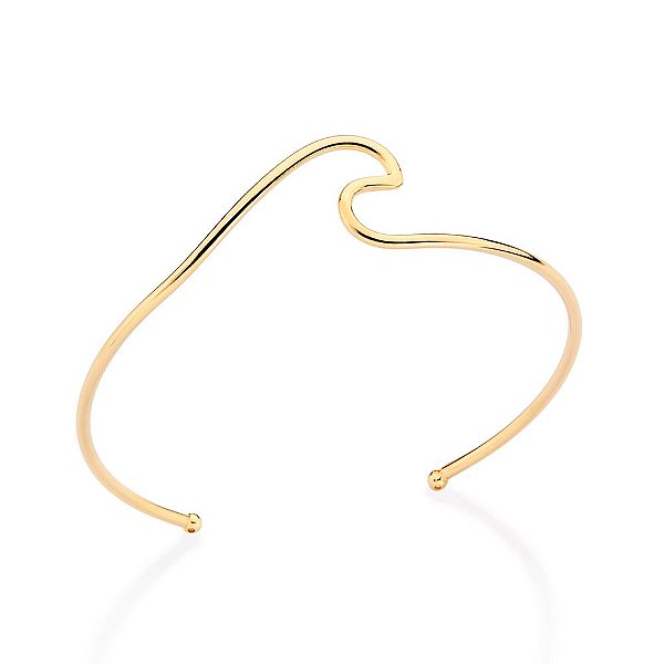 Bracelete Formato Onda Com Esferas Vazadas Nas Pontasmed 6,5 Cm (Externo)(Joia Licen Coleção Ana Hickmann) Rommanel