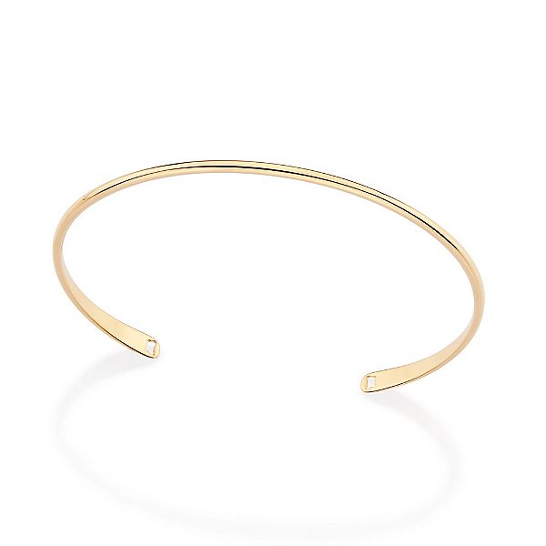 Bracelete Aro Liso Com Pontas Achatadasmed 6,5 Cm (Externo) Rommanel
