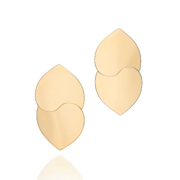 Brinco Composto Por 4 Corações Inversos E Sobrepostos.Med. 3,9 Cm X 2,5 Cm. Rommanel