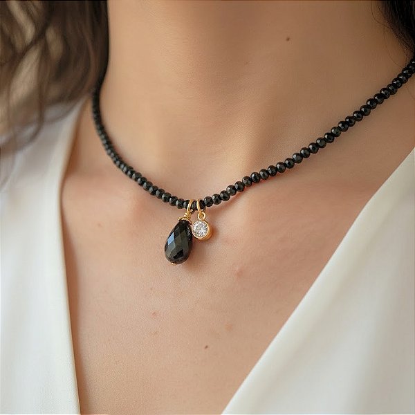 Colar Cristal Black