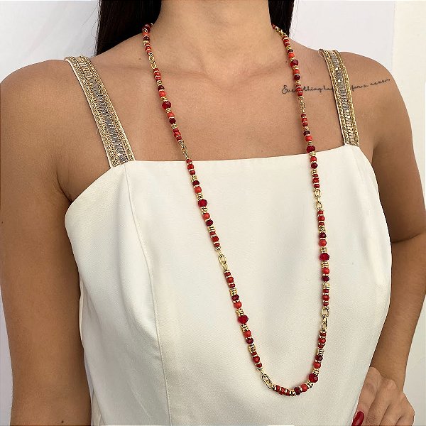 Colar Longo Red