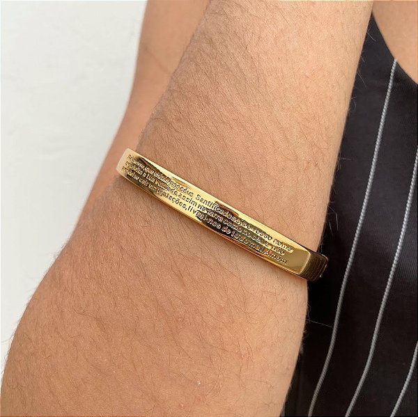 Bracelete Trabalhado com Oração Pai Nosso