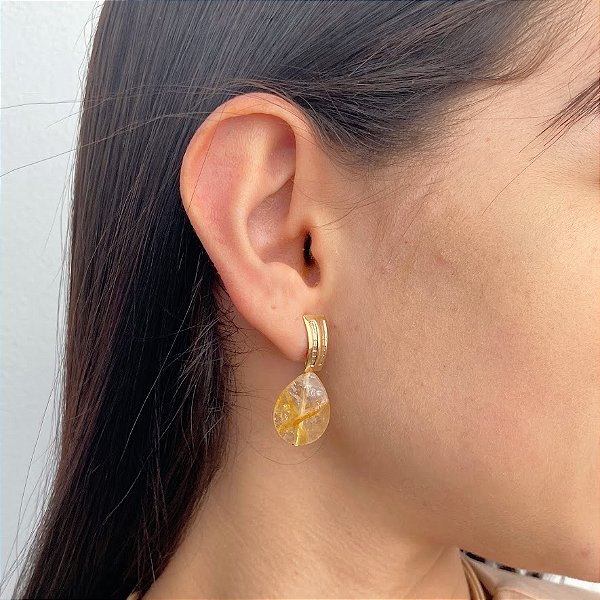 Brinco Gota Citrino