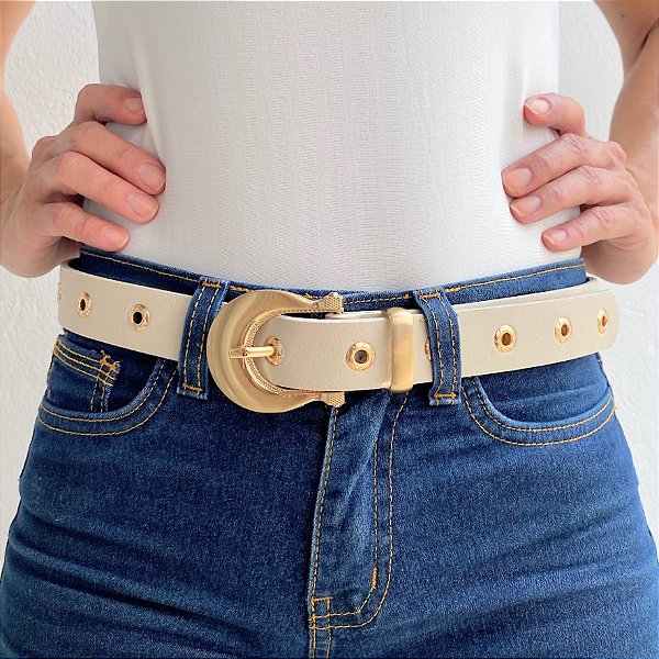 Cinto Nude PLUS SIZE em Corino