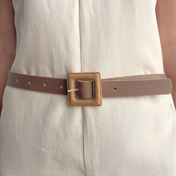 Cinto Nude PLUS SIZE com Detalhes Gold