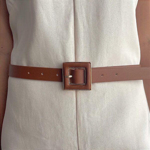 Cinto Terracota PLUS SIZE com Detalhes Gold