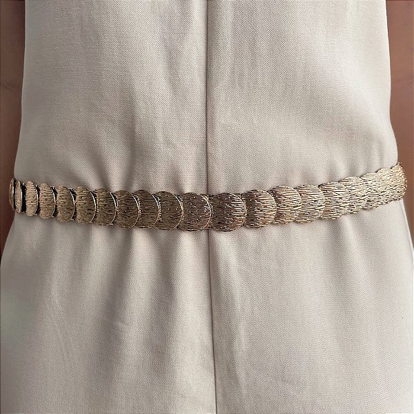 Cinto Elegante Dourado em Elástico