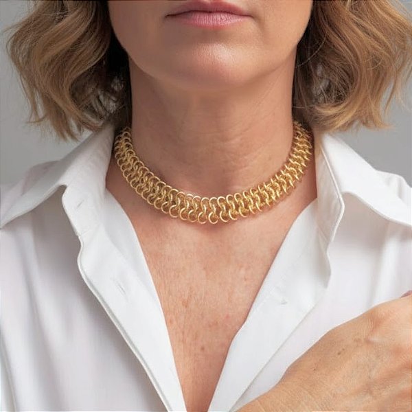 Colar Corrente Entrelaçada