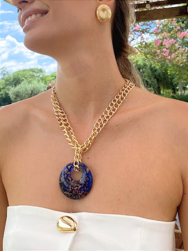 Colar Murano Azul