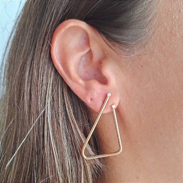 Brinco Triangular e Zircônia