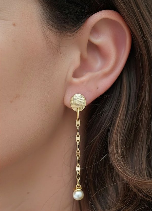 Brinco Correntes Longo Pérola