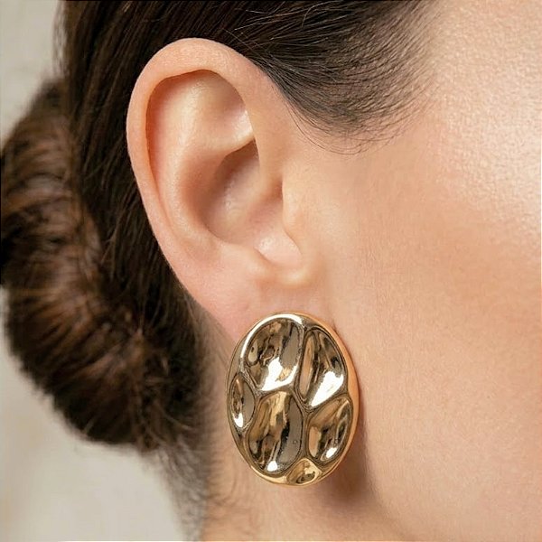 Brinco Oval Martelado