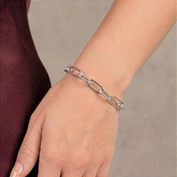 Pulseira Elos Prateada