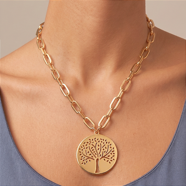 Colar Árvore da Vida Banhado