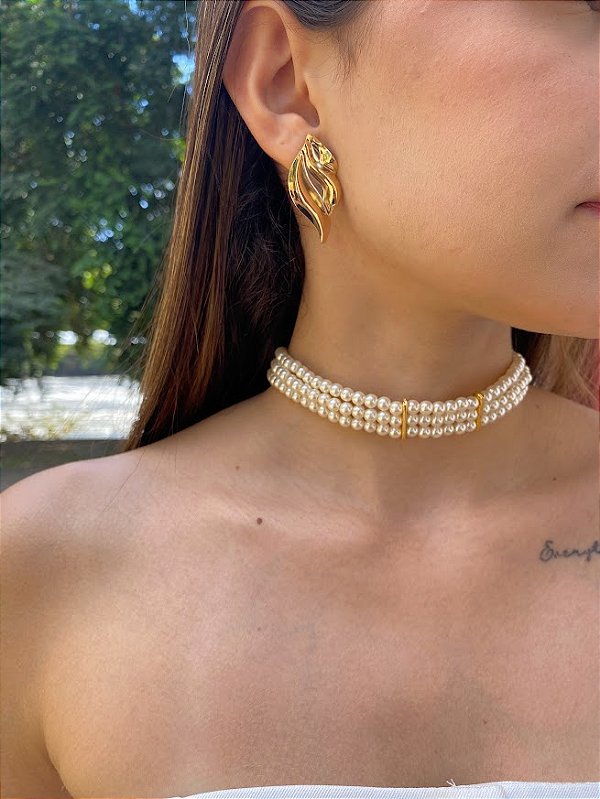 Choker em Pérolas