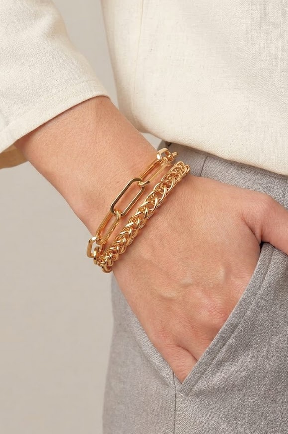 Pulseira Banhada Duas Voltas