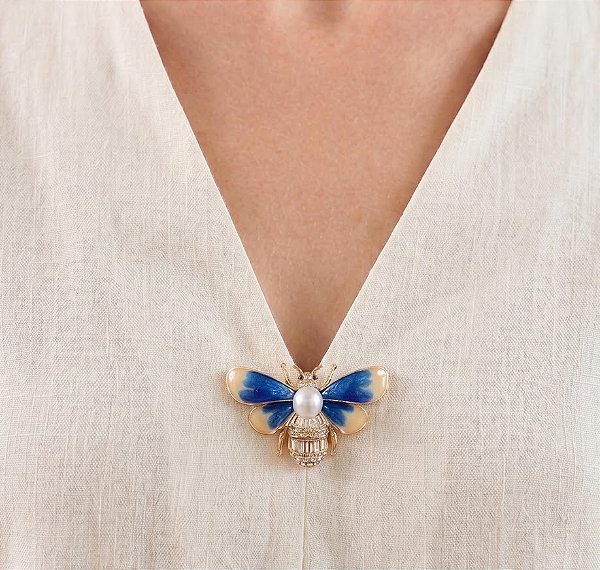 Broche Libélula Azul