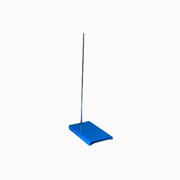 SUPORTE UNIVERSAL (BASE C/HASTE) BASE DE FERRO COM PINTURA EPOXI 12X20CM HASTE DE FERRO ZINCADA 70CM