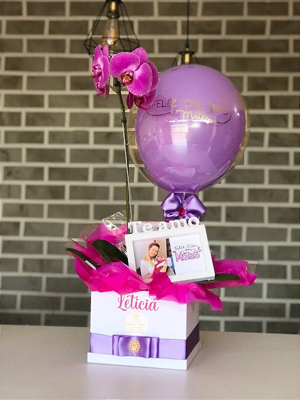 Cesta Com Orquídea Natural Modelo Mãe Leticia - Código 0169