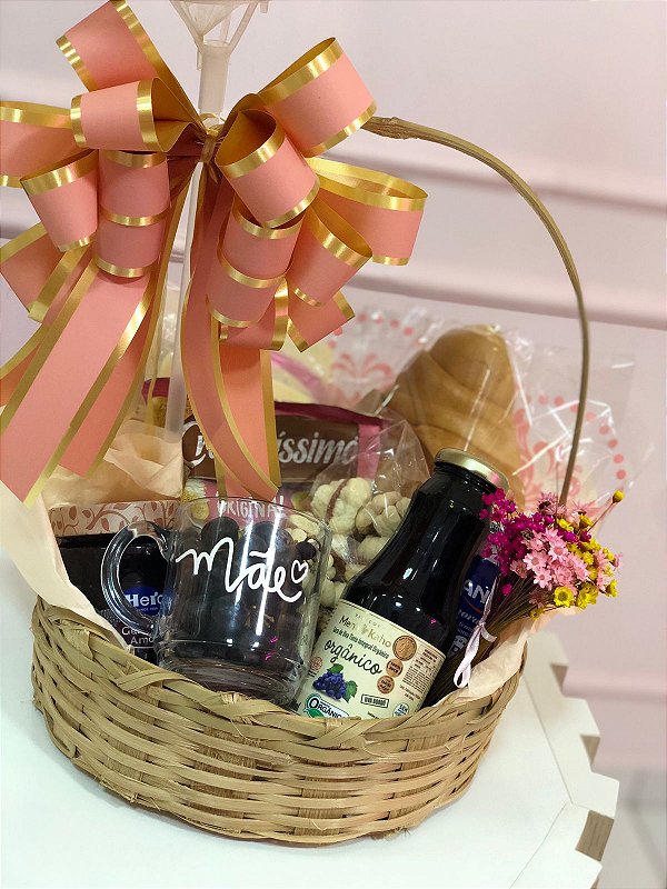 Cesta de café da manhã modelo mãe - Código 0232