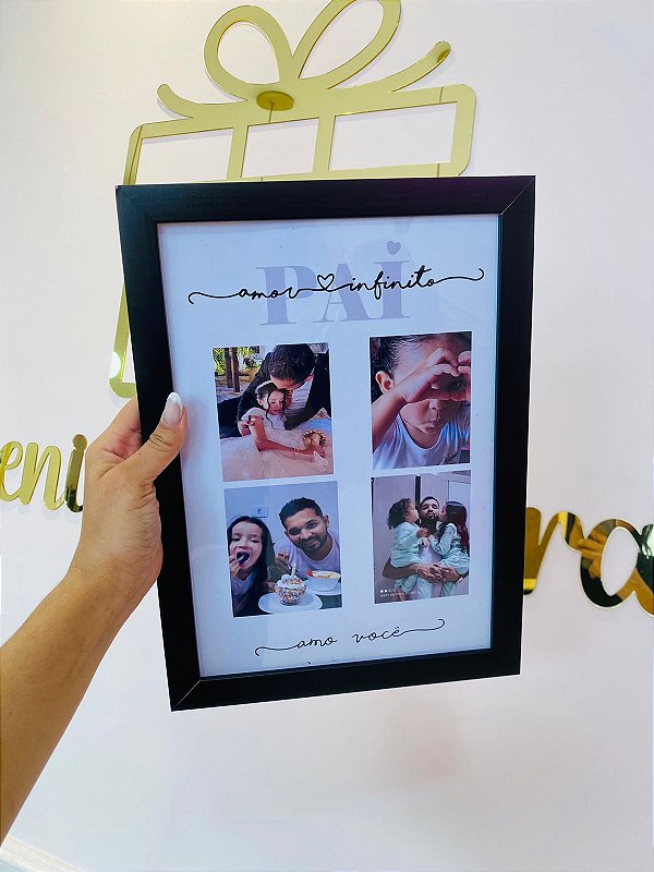 Quadro com fotos modelo Amor infinito - Código 0280