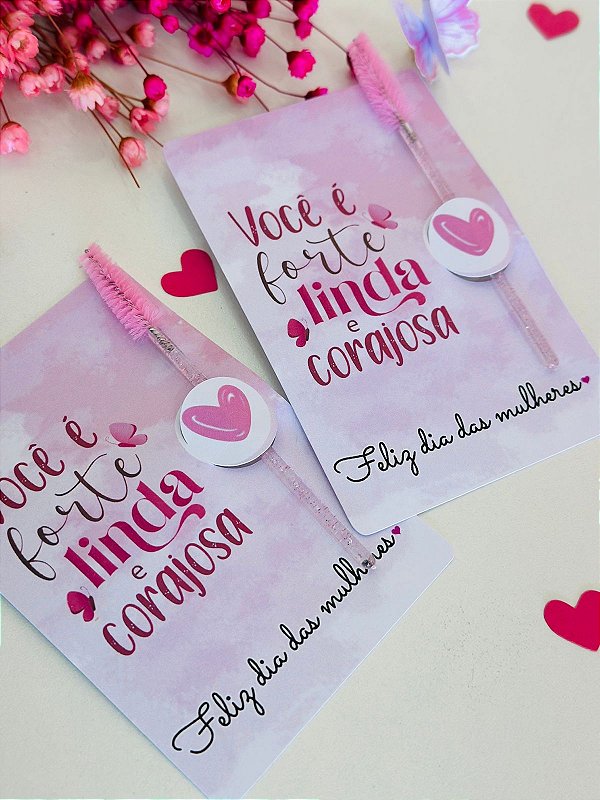 Card com escovinha para Cílios tag personalizada - Código 0311