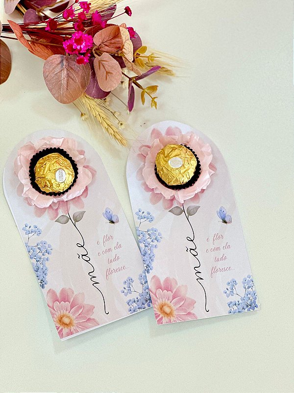 Card com blister e ferreiro rocher dia das Mães - Código 0350
