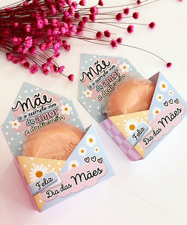Card modelo envelope com sabonete Dia das mães  - Código 0360