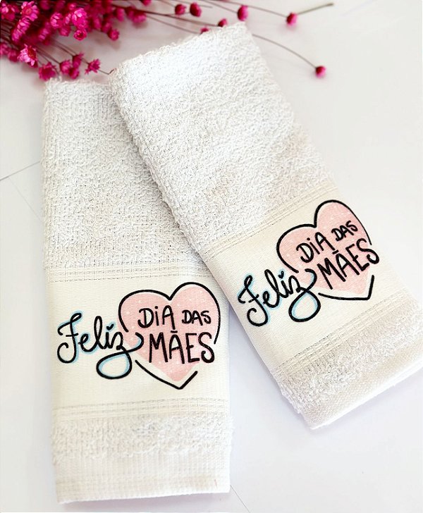 Toalha de rosto personalizada  Dia das Mães  - Código 0361