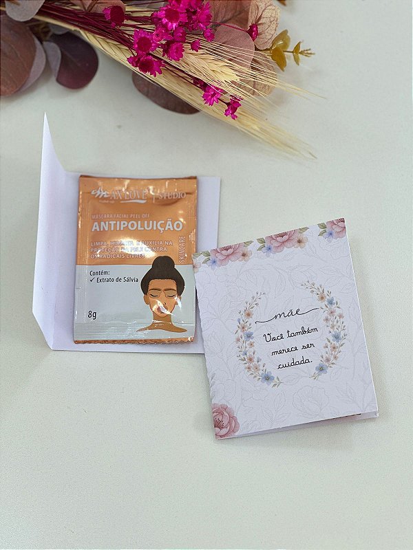 Card com máscara revitalizadora personalizada dia das Mães  - Código 0365