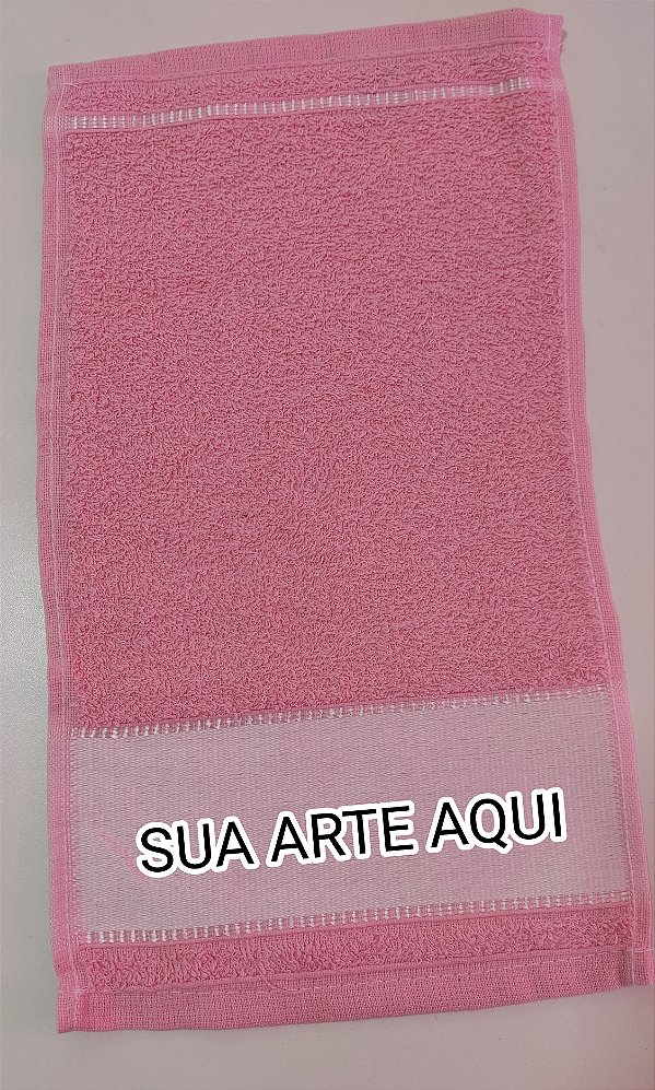 Toalha lavabinho Rosa bebê - Código 0442