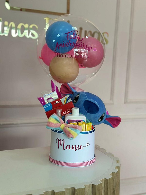 Cesta stitch papelaria - Código 0474