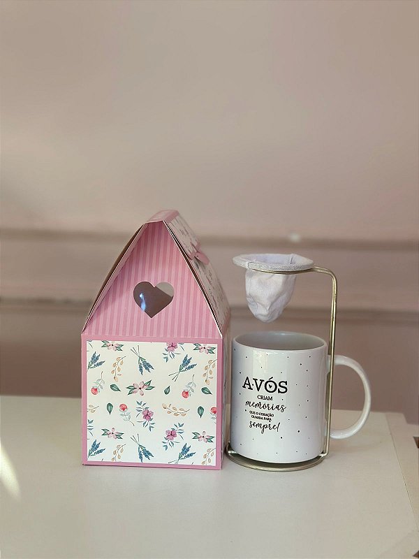 Dia dos Avós Caneca e Caixa modelo Casa - Código 0519