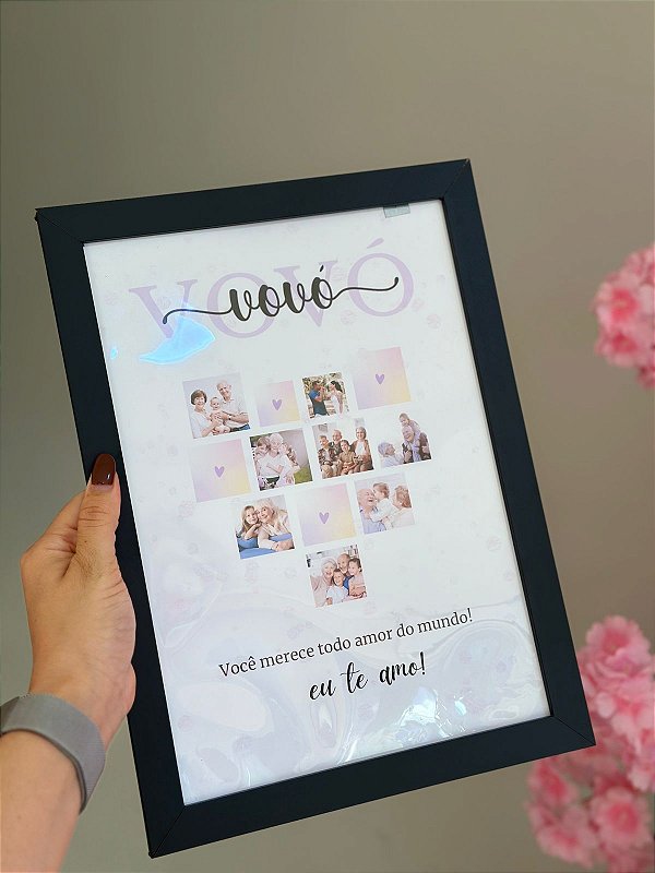 Dia dos Avós Quadro de MDF com Fotos - Código 0522