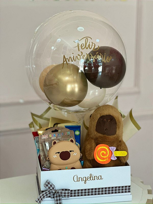 Cesta Capivara com Pelucia - Código 0524