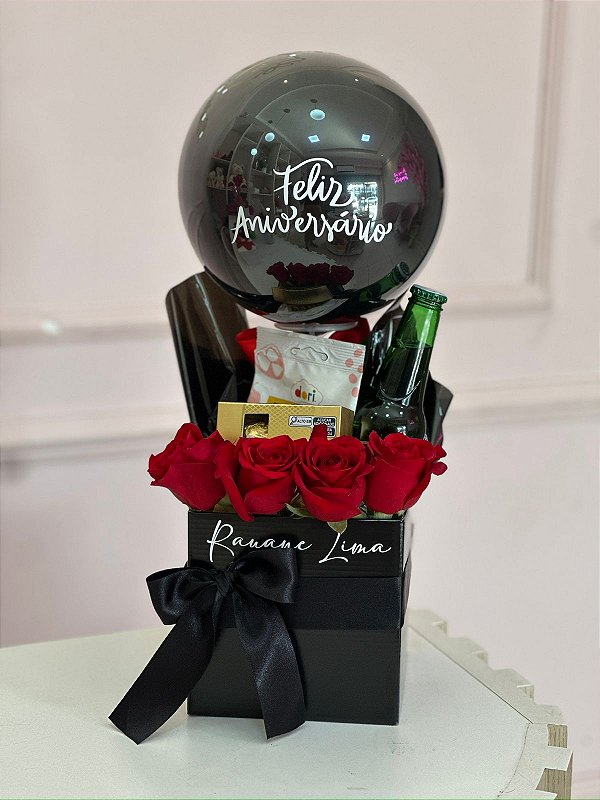 Caixa Rosas Vermelhas - Código 0534