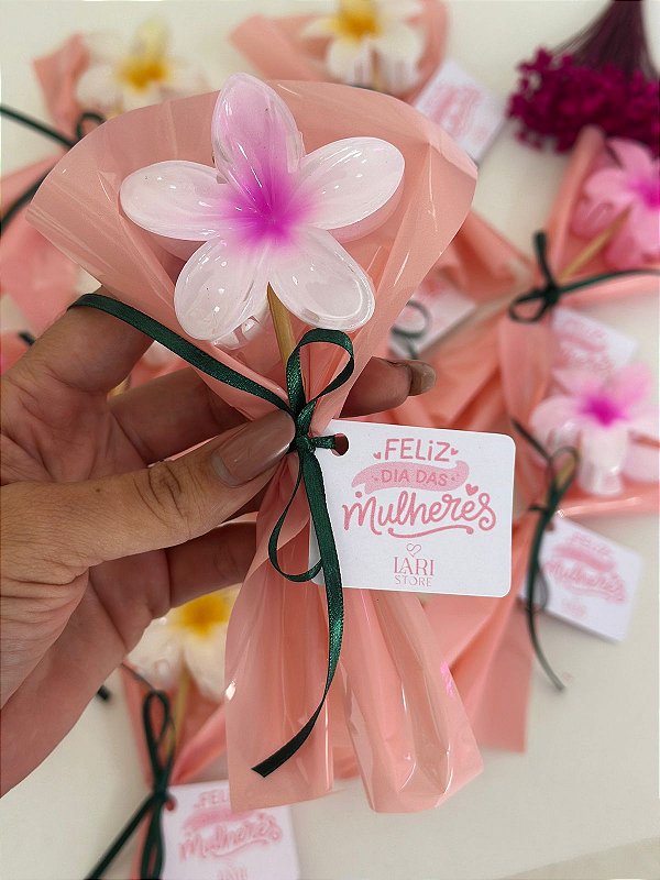 Piranha formato de flor com Card - Código 0547