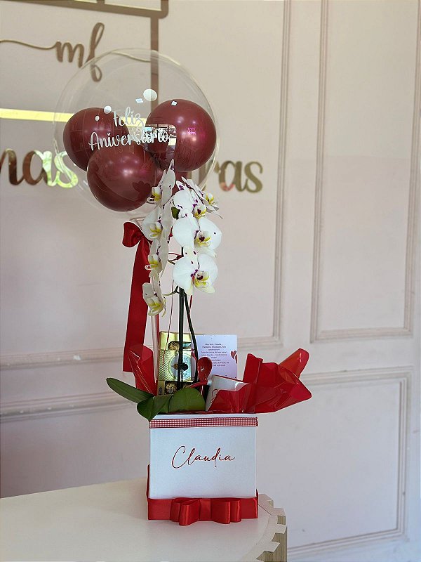 Cesta com Orquidea - Código 0556