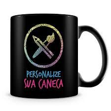Caneca de Porcelana Preta 325ml Código - 0072