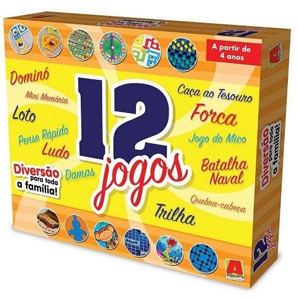 Jogo 12 Jogos  Super Diversão 608 Algazarra