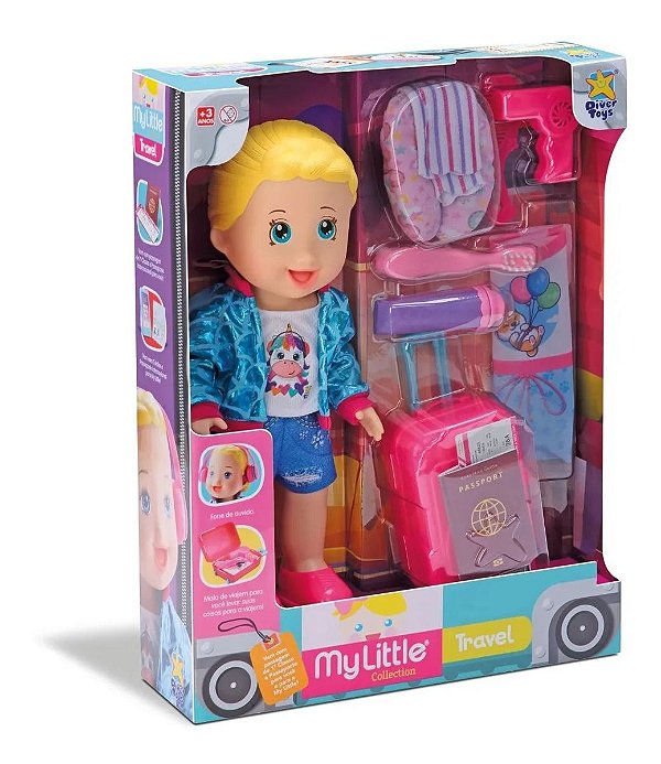 Boneca My Little Collection Vamos Viajar Menina 8177 Diver Toys