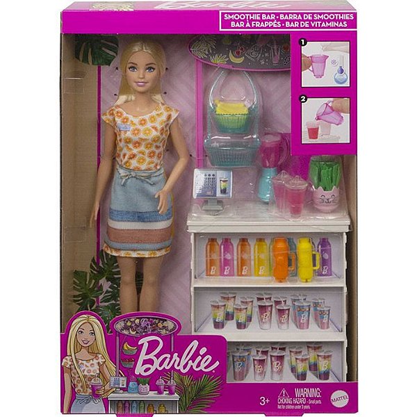 Boneca Barbie Conjunto De Sucos Tropicais GRN75 Mattel