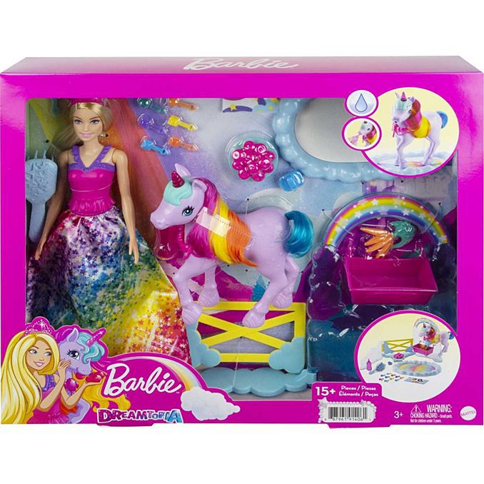 Boneca Barbie Dreamtopia Unicornio Arco Iris GTG01 Mattel