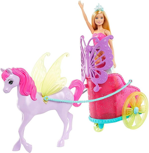 Boneca Barbie Dreamtopia Princesa E Carruagem GJK53 Mattel