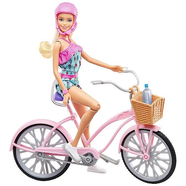 Boneca Barbie E Bicicleta FTV96 Mattel